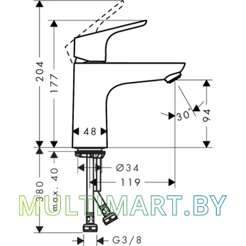 Смеситель Hansgrohe Focus 31517000 картинка 3